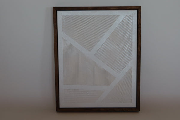 Geometric White Modern Lines Artwork