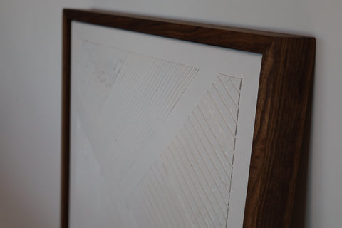 Geometric White Modern Lines Artwork