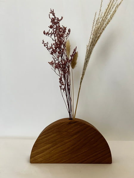 Half moon flower vase